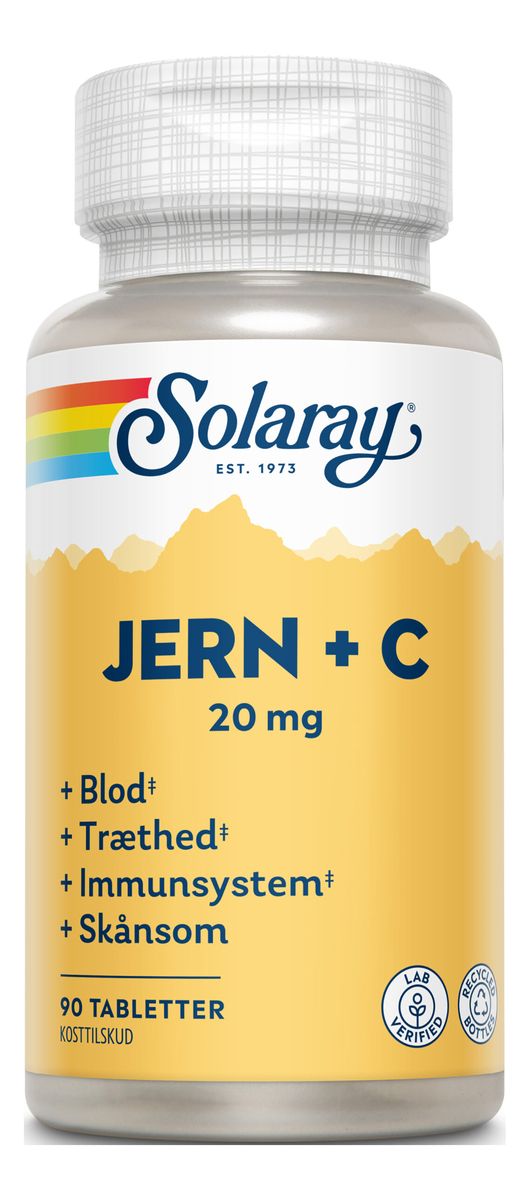 Köp Solaray Järn C 20 Mg 90 Tabletter På